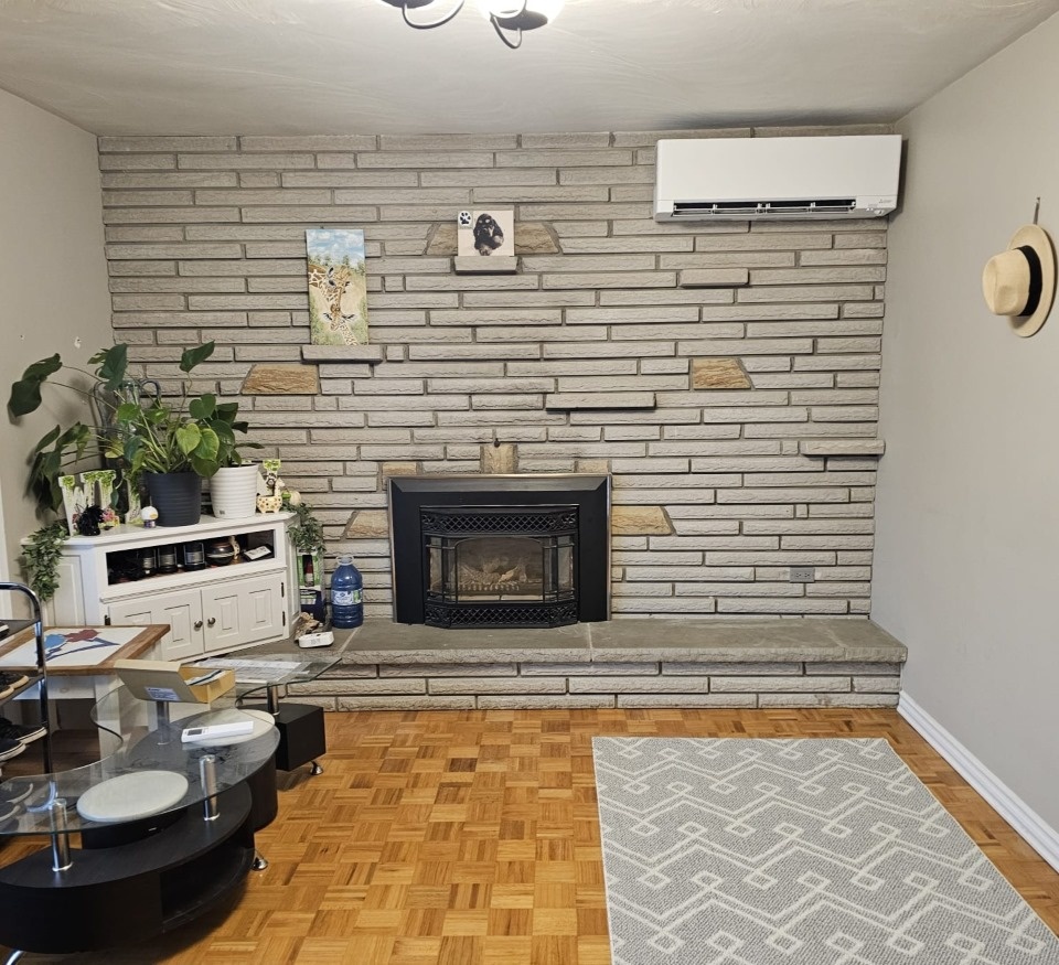 Living Room Ductless Heat Pump Installation