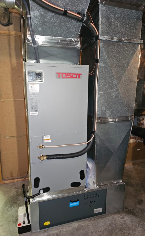 Completed Heat Pump Air Handler