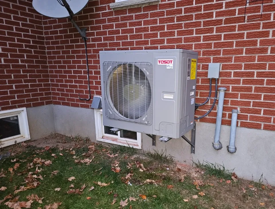 Completed Outdoor Heat Pump Installation